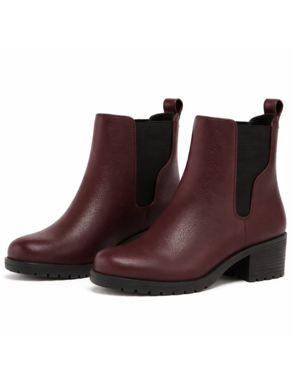Simply Vera Vera Wang Burgundy Chelsea Ankle Boots, Size Size 5.5